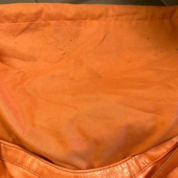 Maurices Creamy Orange Shoulder Bag with Silver Hardware & Size 20" X 12" X 4" - Picture 11 of 11